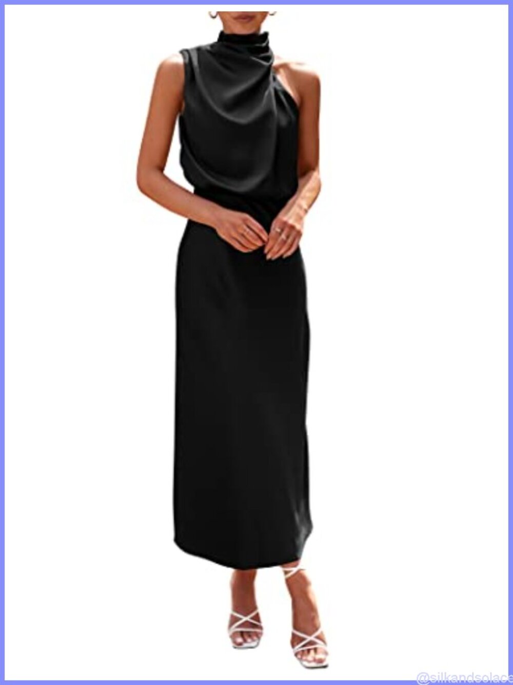 Satin Maxi Formal Cocktail Dress